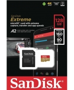 Tarjeta memoria MicroSD SanDisk Extreme 128Gb 4K 160MB/s 90MB/s con adaptador